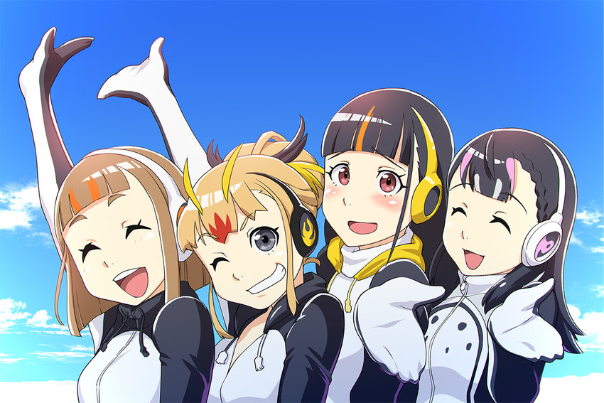 emperor penguin, humboldt penguin, rockhopper penguin, gentoo penguin, miyake hinata, and 3 more (kemono friends and 1 more) drawn by ueyama_michirou
