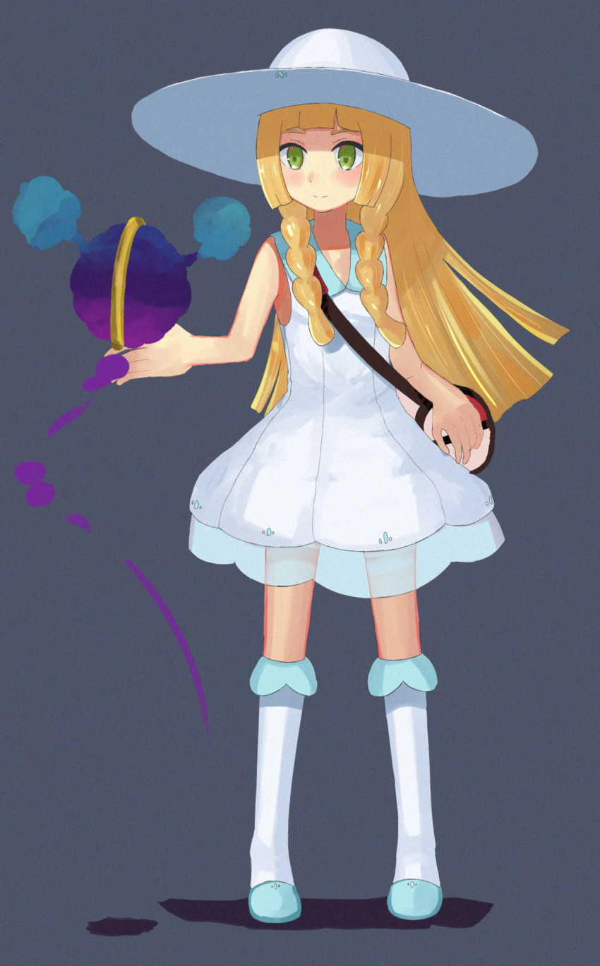 lillie and cosmog (pokemon and 1 more) drawn by fukui