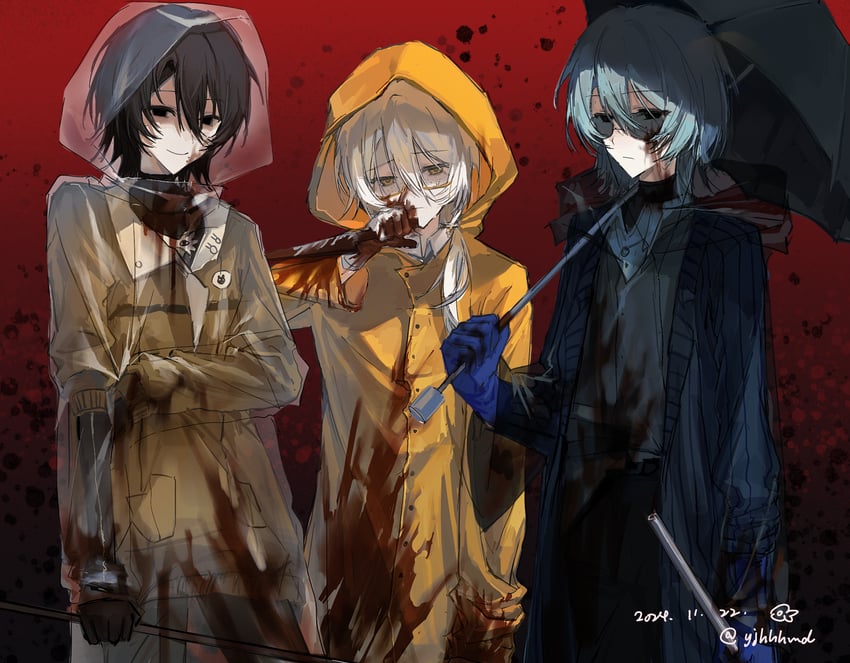 liu qingcheng, bai ling, and shi zhaoying (touqi guaitan) drawn by hongshaoyuyuyuyu