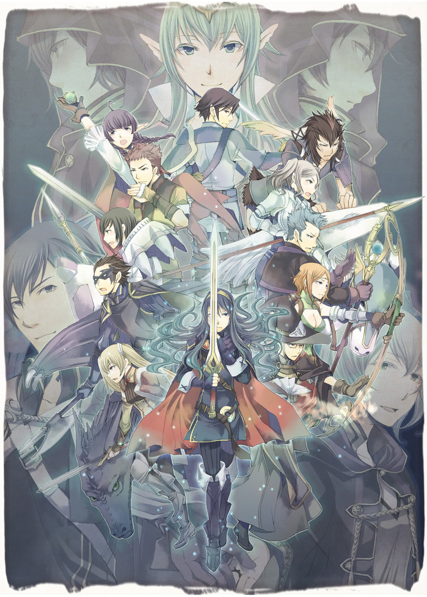 lucina, female robin, chrom, tiki, female morgan, and 13 more (fire emblem and 2 more) drawn by osanai_satoru