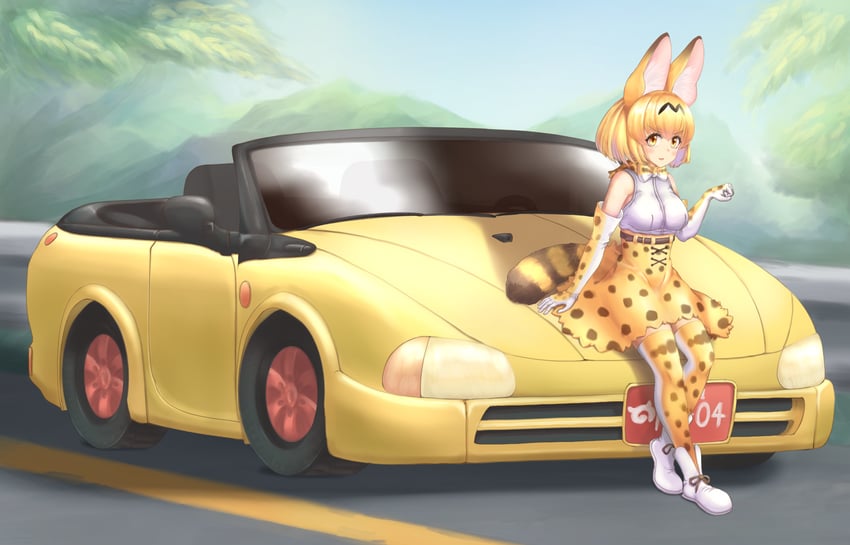 serval (kemono friends and 1 more) drawn by neukkom