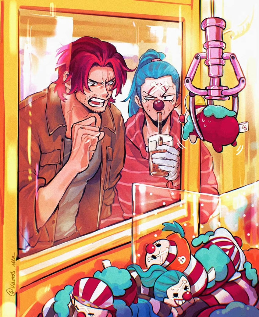 shanks and buggy the clown (one piece) drawn by vamos_mk