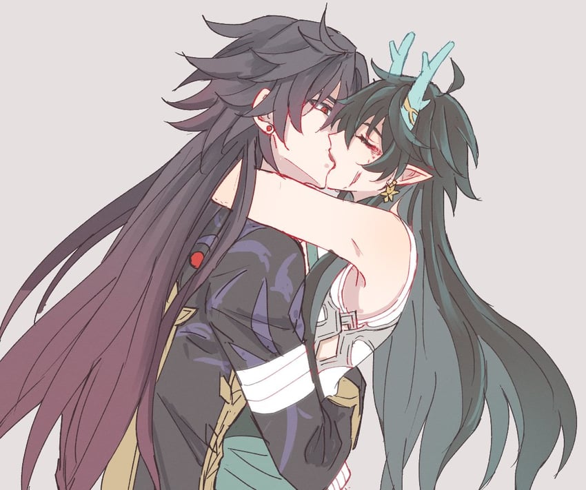 dan heng and blade (honkai and 1 more) drawn by yamori84