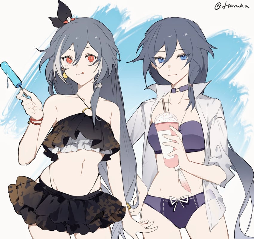 fu hua and herrscher of sentience (honkai and 1 more) drawn by haruka_(rsyaooooo)
