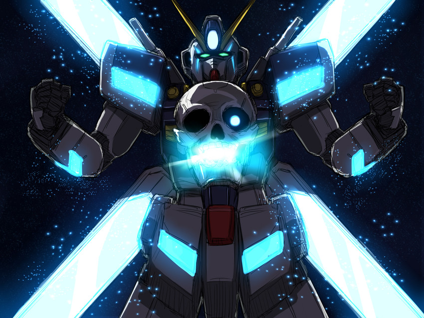 crossbone gundam maoh (gundam and 1 more) drawn by ron_(satosi121)