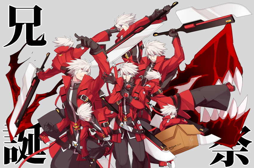 ragna the bloodedge and dead spike (blazblue and 1 more) drawn by tomo_(tomorag7)