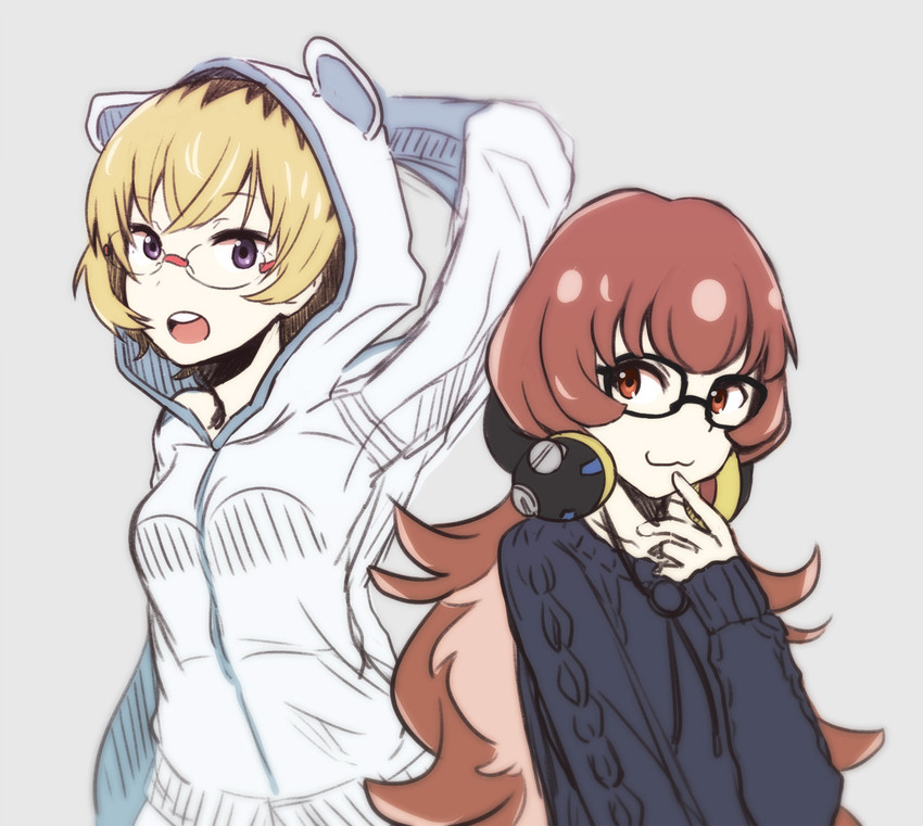 hikiotani ito and daihatsu meika (punch line) drawn by akku_lude