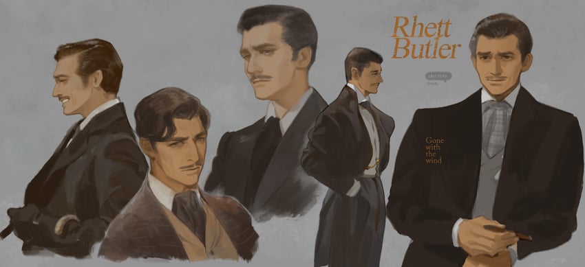 rhett butler (gone with the wind) drawn by nanjou_(sumeragimishiro)