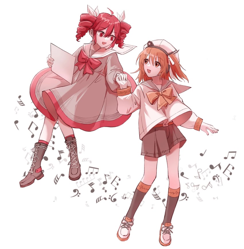 kasane teto and adachi rei (utau and 2 more) drawn by cangshu_zhezhezi