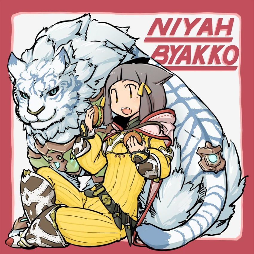 nia and dromarch (xenoblade chronicles and 1 more) drawn by futaba_no_taiko
