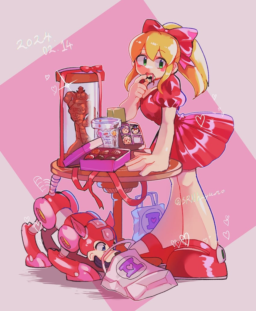 roll, mega man, proto man, bass, rush, and 1 more (mega man) drawn by srnhuyuno
