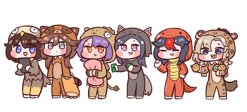 khan the swift, war wolf, talon feather, quick camel, hyena, and 1 more (last origin) drawn by bulga