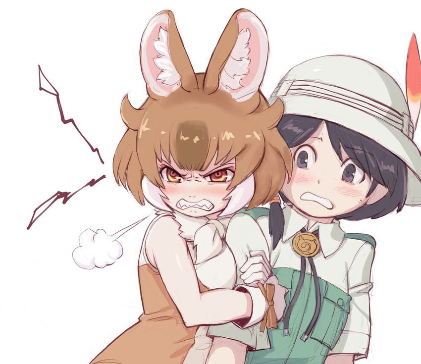 captain and dhole (kemono friends and 1 more) drawn by kosai_takayuki