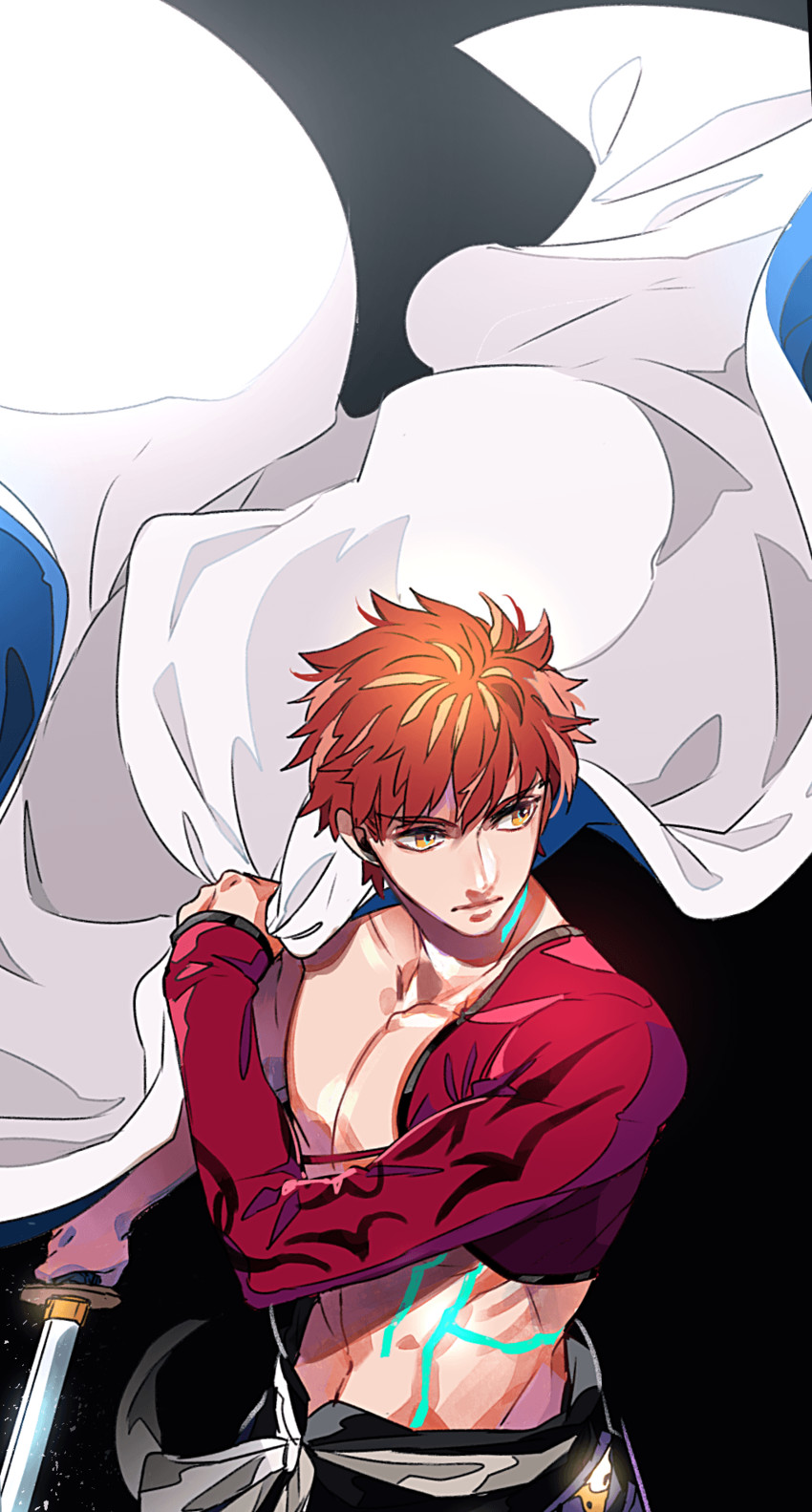 emiya shirou and senji muramasa (fate and 1 more) drawn by tenobe