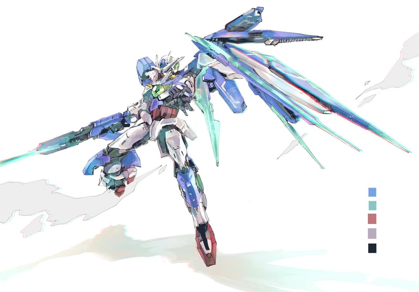 00 qan[t] (gundam and 2 more) drawn by kare_(0621utak)