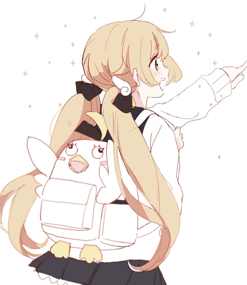 hifumi and peroro (blue archive) drawn by ochacha_mochi