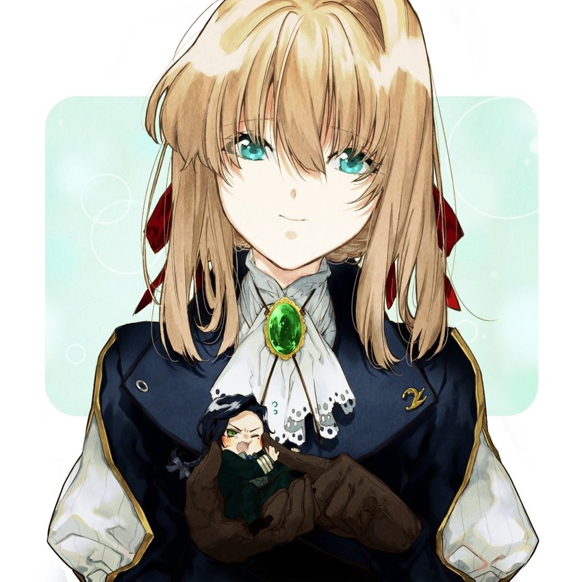 violet evergarden and dietfried bougainvillea (violet evergarden) drawn by motiitigo