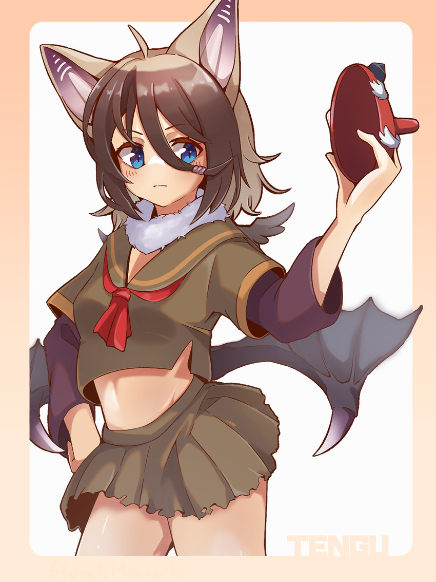 hilgendorf's tube-nose bat (kemono friends) drawn by gandr1229