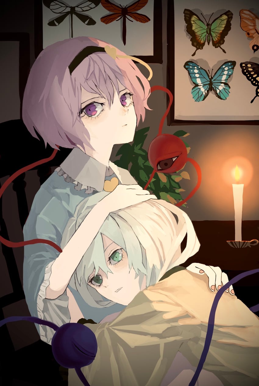 komeiji koishi and komeiji satori (touhou) drawn by nanasuou