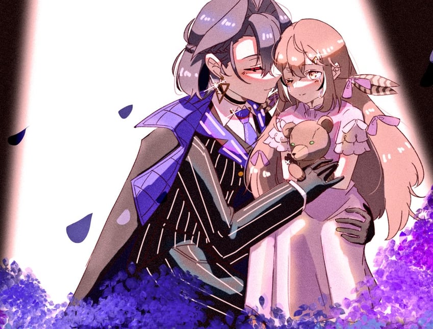 ouro kronii and nanashi mumei (hololive and 3 more) drawn by bmeat010101