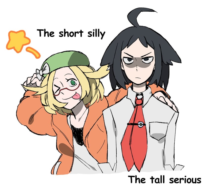bianca and cheren (pokemon and 1 more) drawn by vousser