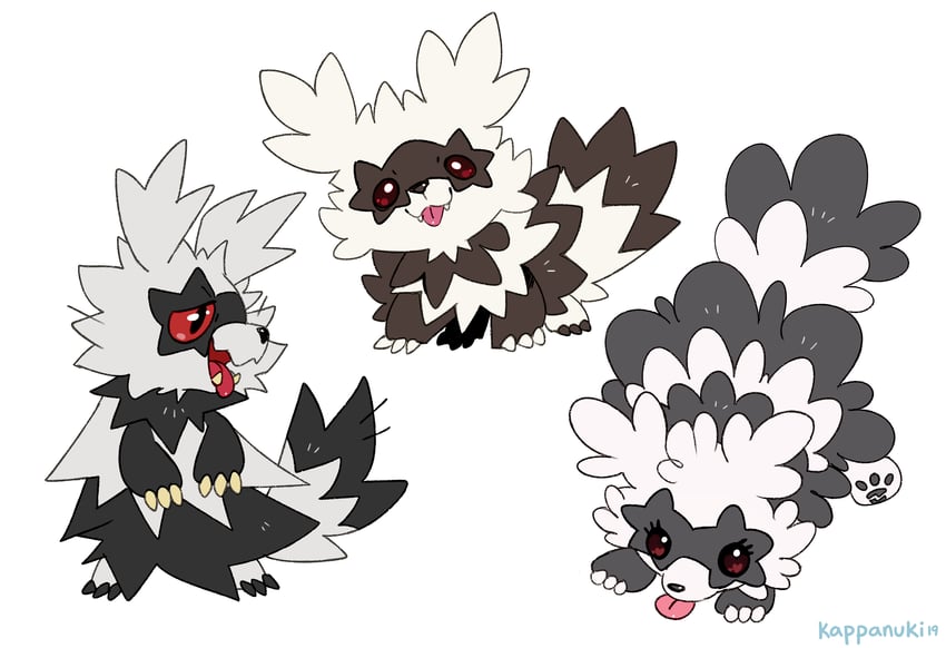 galarian zigzagoon (pokemon) drawn by little-forget-me-not