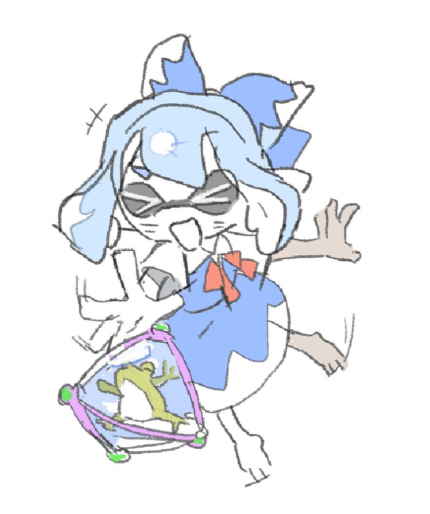 cirno (touhou and 1 more) drawn by miko_(15476997)