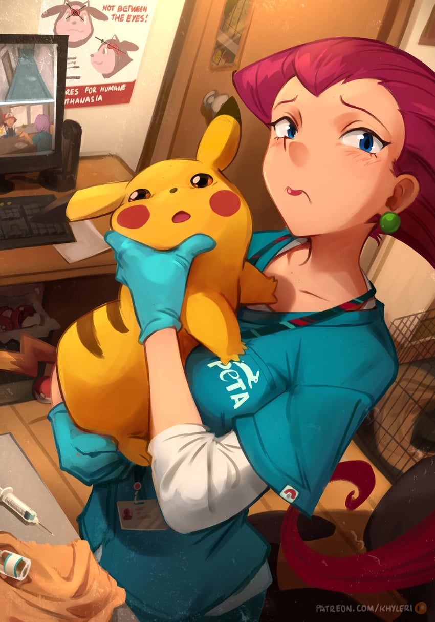 pikachu, ash ketchum, jessie, james, meowth, and 2 more (pokemon and 1 more) drawn by khyle.