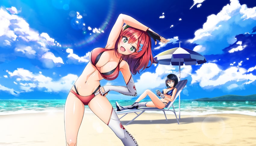 sakimiya iruka and tojou michiru (dolphin wave) drawn by ootomo_takuji