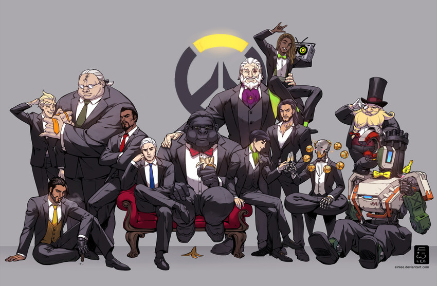 soldier: 76, genji, reaper, cassidy, hanzo, and 9 more (overwatch and 1 more) drawn by ein_lee