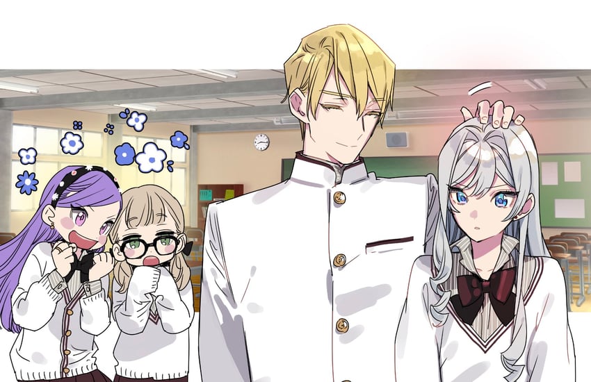 scarlet el vandimion, julius von palistan, rosaria ley madeleyne, and envi mel champagne (saigo ni hitotsu dake onegai shite mo yoroshii deshou ka) drawn by troly_haluo
