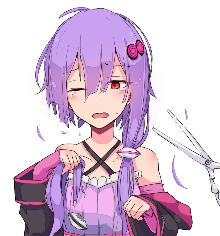 yuzuki yukari (vocaloid and 1 more) drawn by kujira_hebi