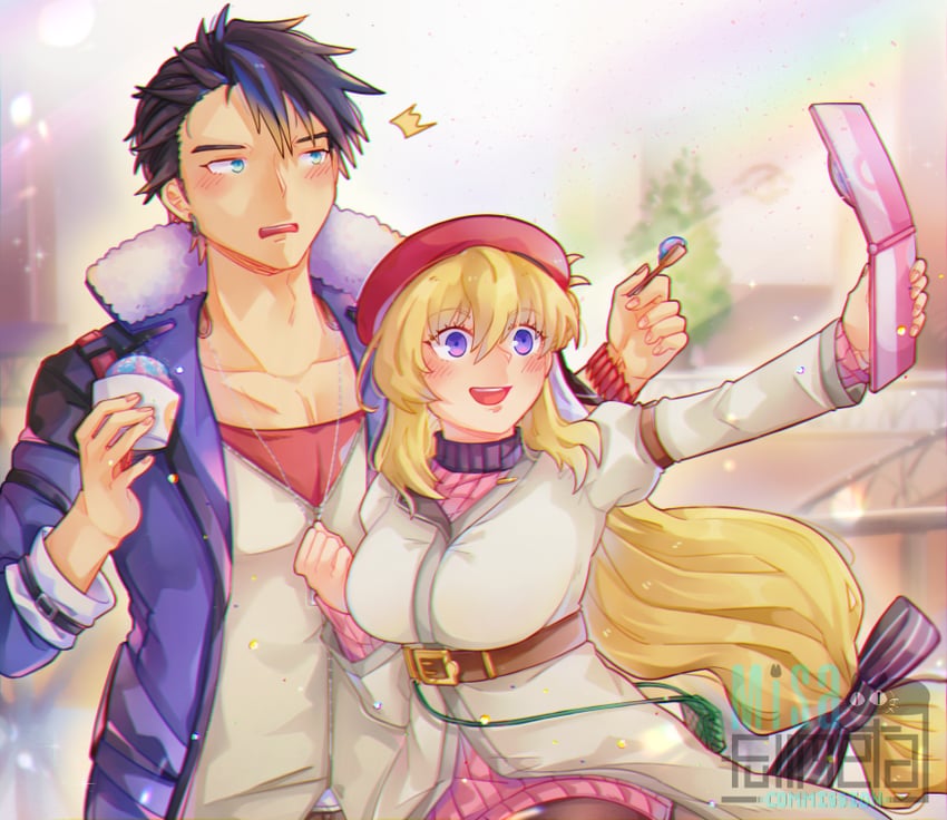 agnes claudel and van arkride (eiyuu densetsu and 2 more) drawn by misa_fullmetal