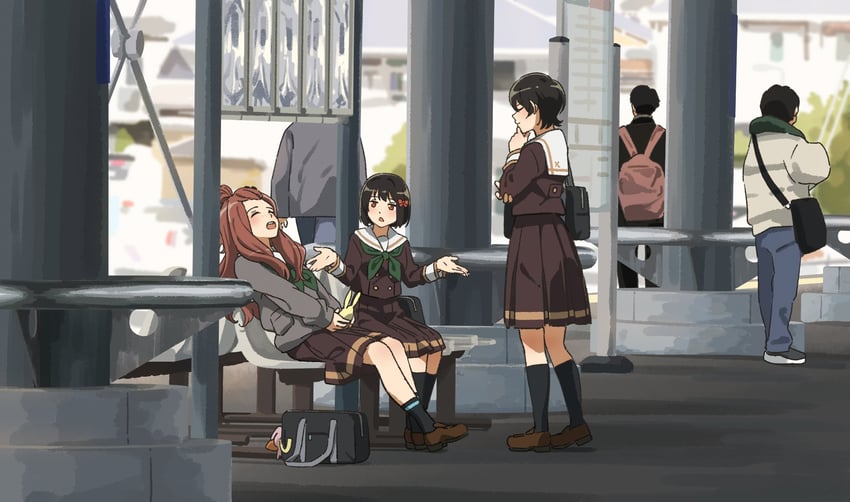 hisaishi kanade, kenzaki ririka, and suzuki mirei (hibike! euphonium) drawn by fuyuhino