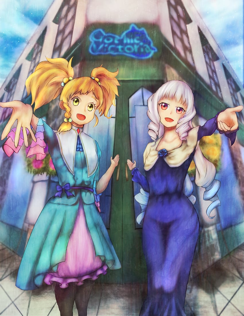 shirogane lily and nikaido yuzu (aikatsu! and 1 more) drawn by fujino_123