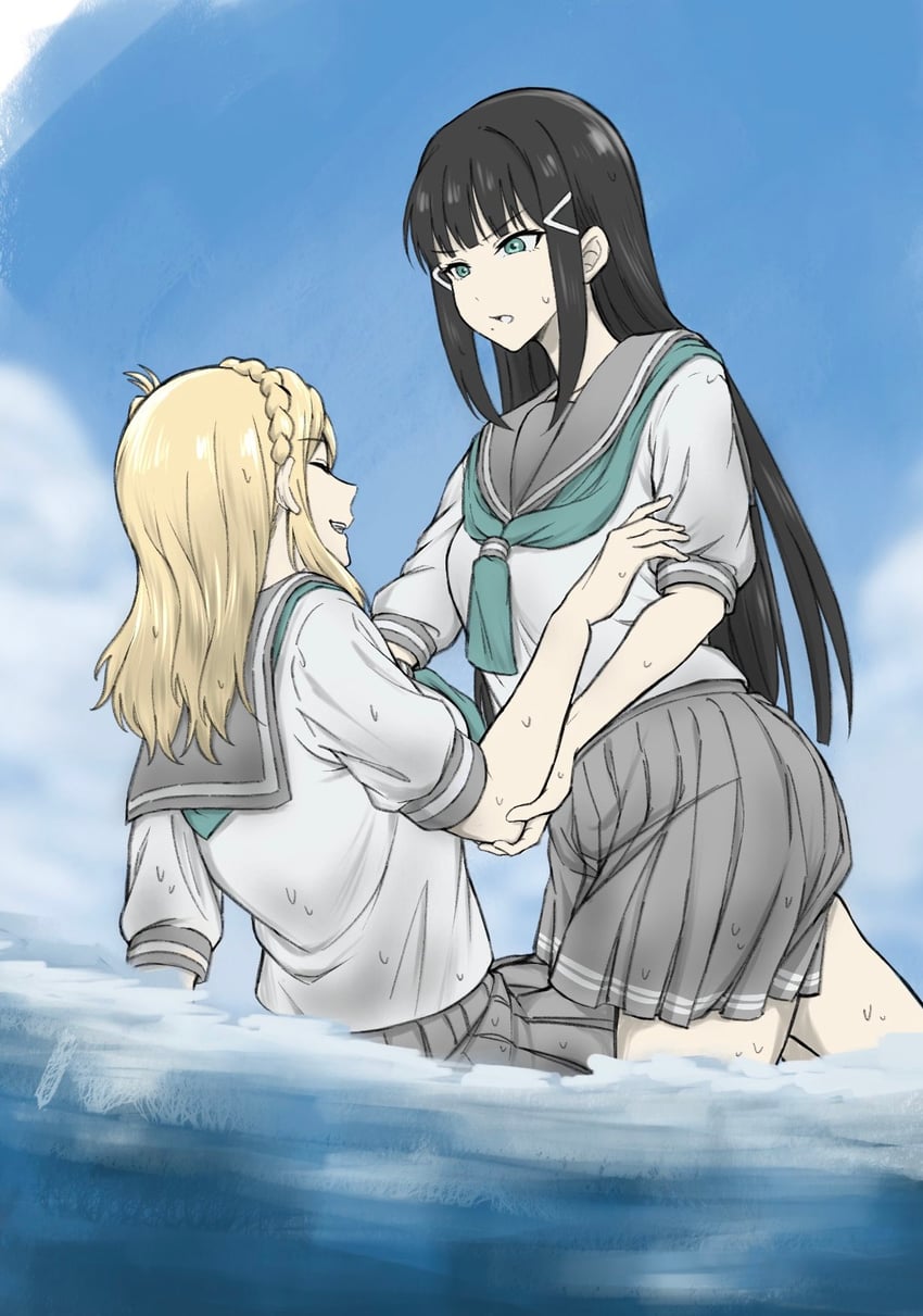 kurosawa dia and ohara mari (love live! and 1 more) drawn by yakult1124