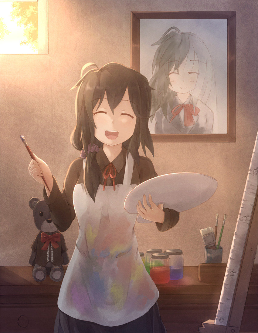 usui mishiro and hinohara utsuro (kohaku no yume) drawn by hikari_niji