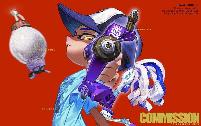 inkling player character and inkling boy (splatoon and 1 more) drawn by ange-yi