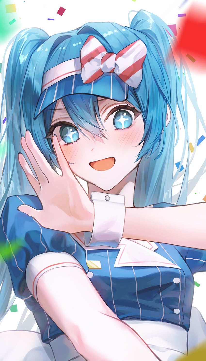 hatsune miku (vocaloid and 1 more) drawn by inosia