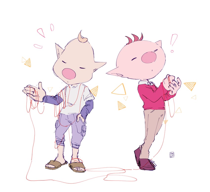 olimar and louie (pikmin and 1 more) drawn by cutie-png