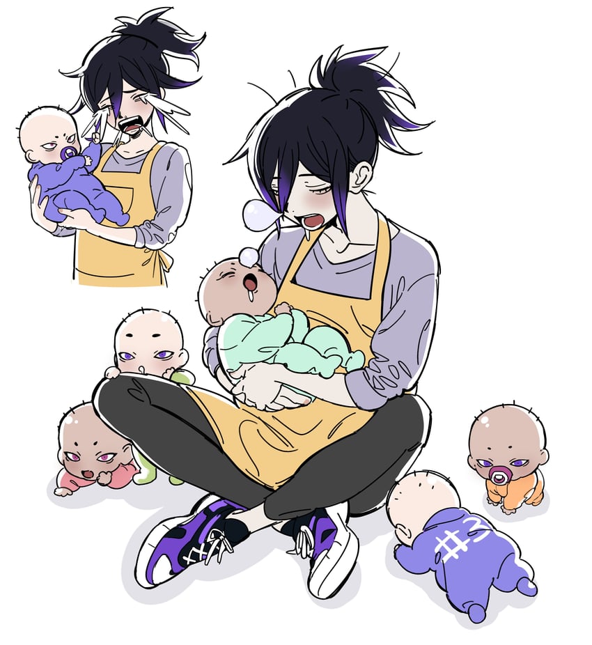 oma kokichi (danganronpa and 1 more) drawn by miri_(bossu_osu)