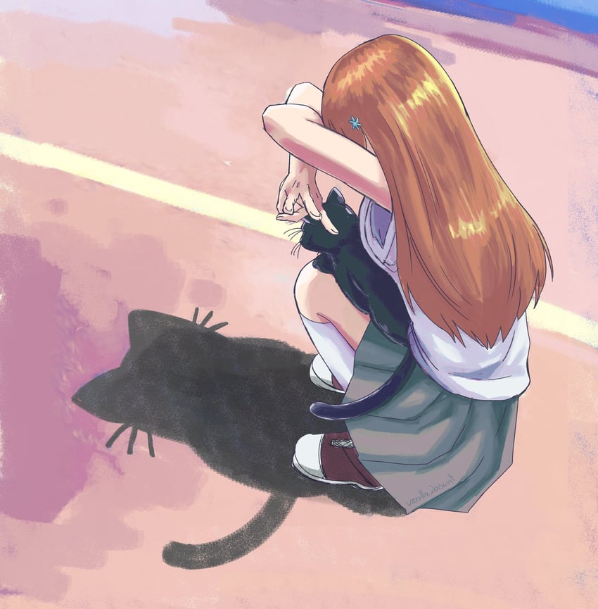 shihouin yoruichi and inoue orihime (bleach) drawn by vani11axbiscuit