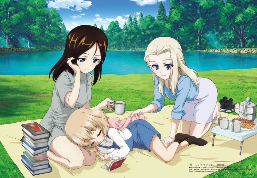 katyusha, nonna, and clara (girls und panzer and 1 more) drawn by katou_hiromasa
