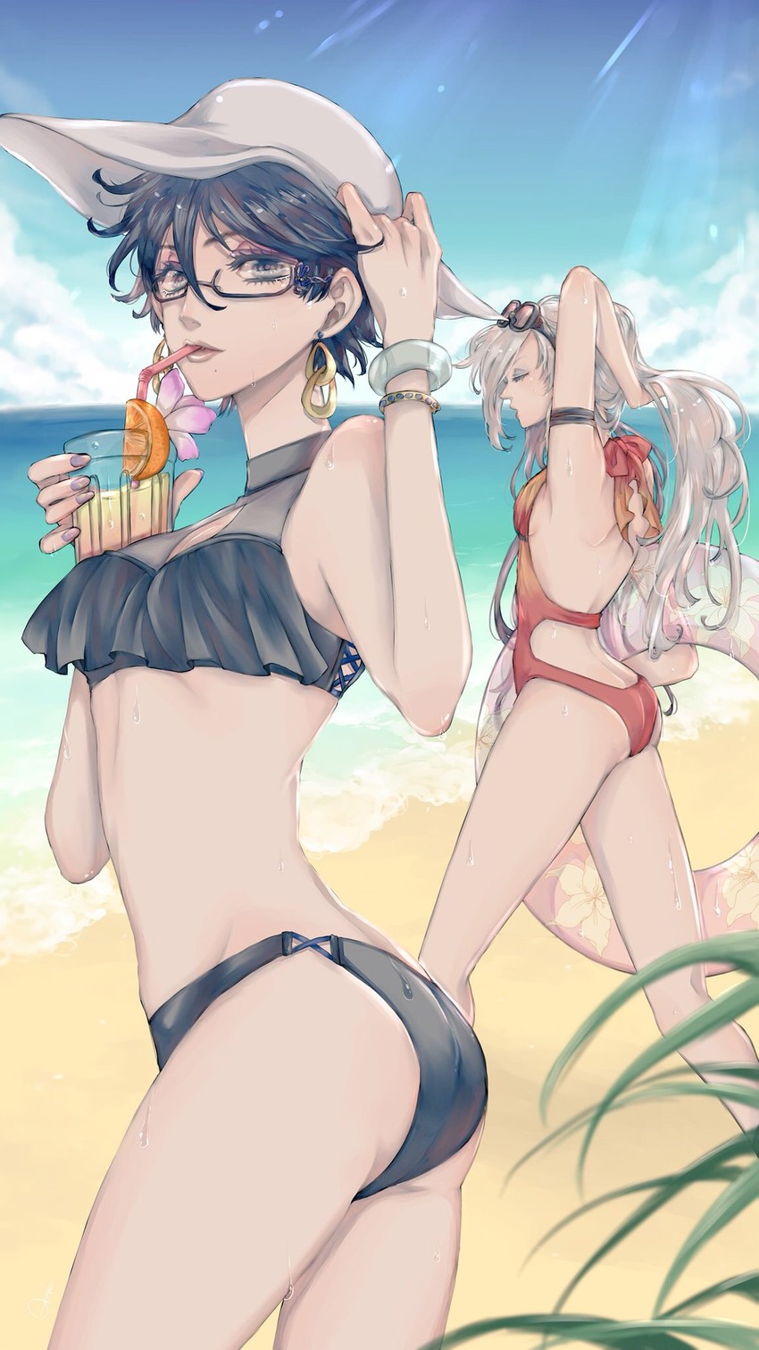 bayonetta and jeanne (bayonetta and 1 more) drawn by susa_natsuo