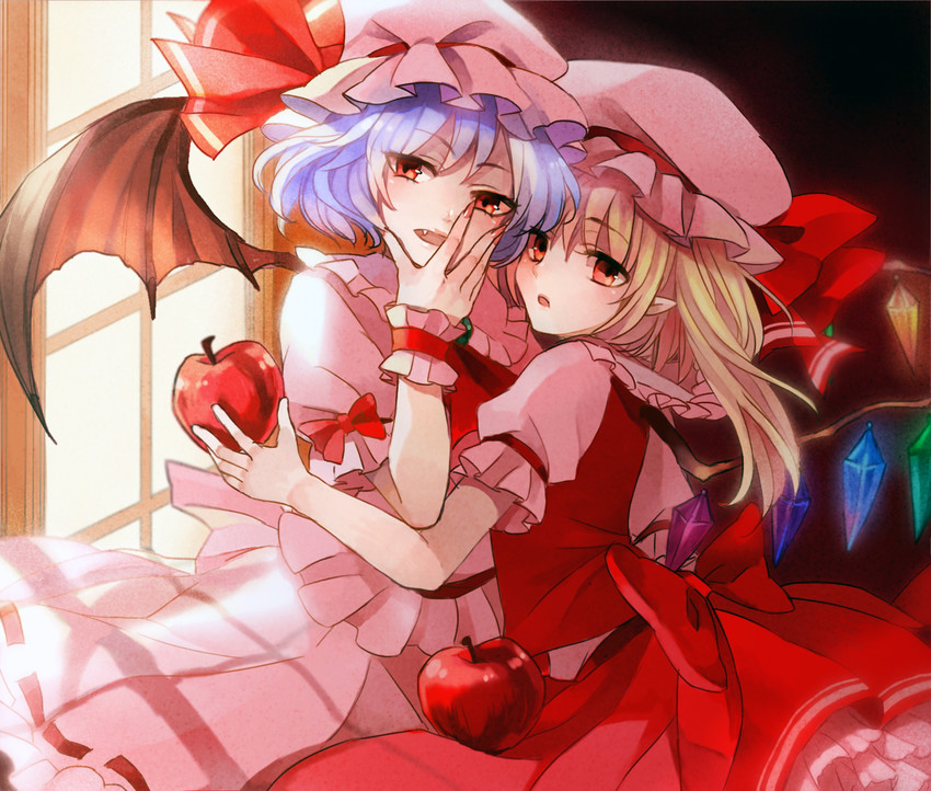 remilia scarlet and flandre scarlet (touhou) drawn by q-chiang