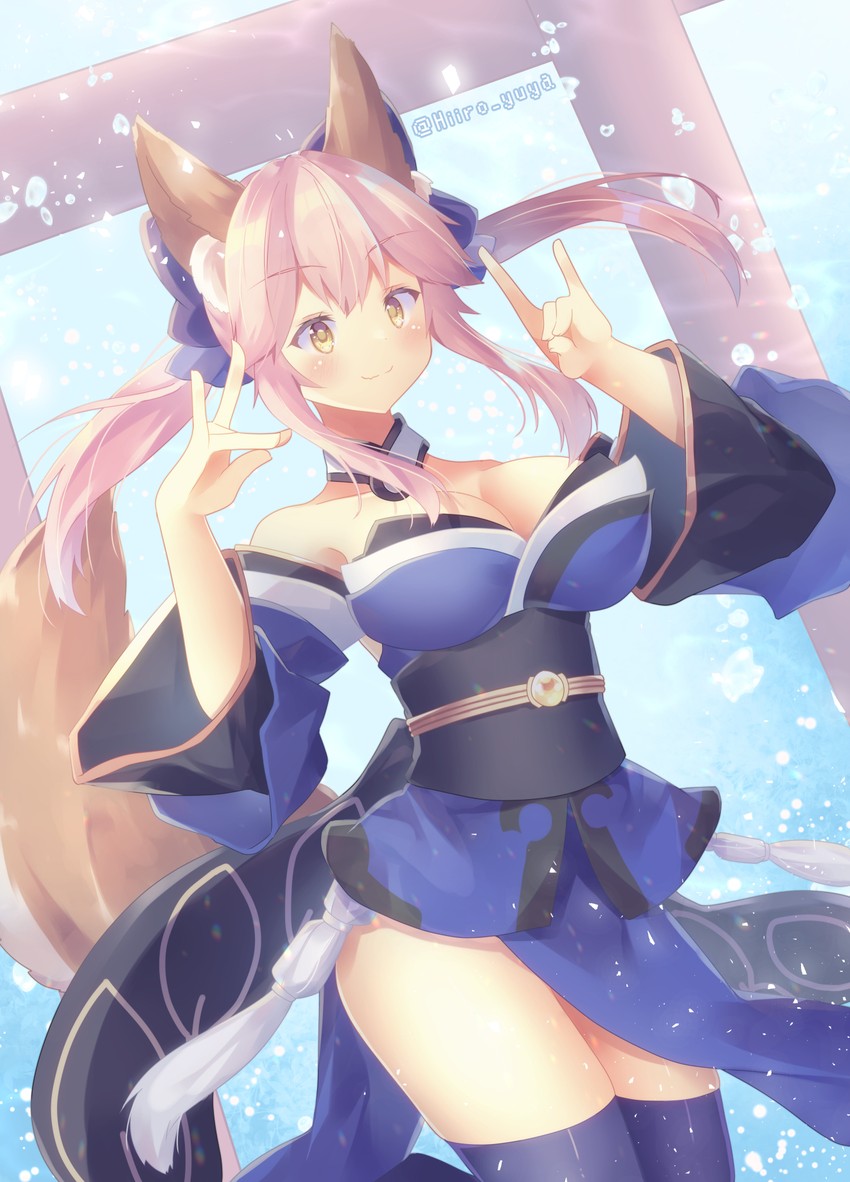 tamamo and tamamo no mae (fate and 3 more) drawn by hiiro_yuya