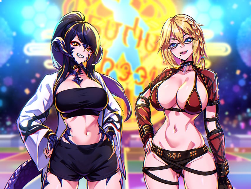 warrior of light and sapphira nyx (final fantasy and 1 more) drawn by samael_(5211)
