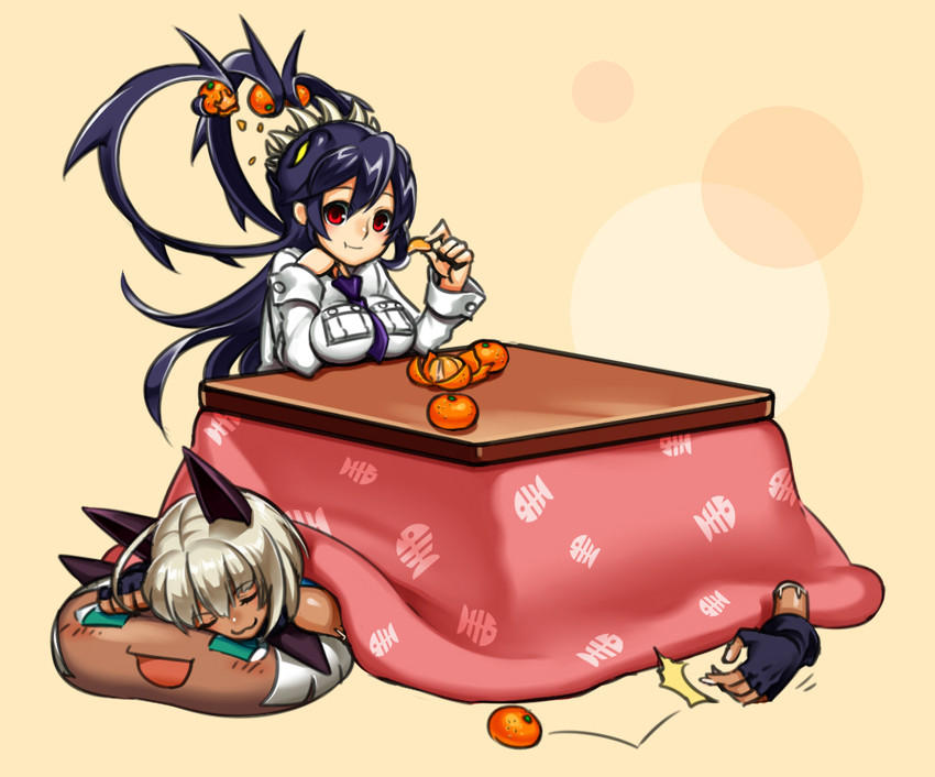filia, samson, and ms. fortune (skullgirls) drawn by ko-on_(ningen_zoo)