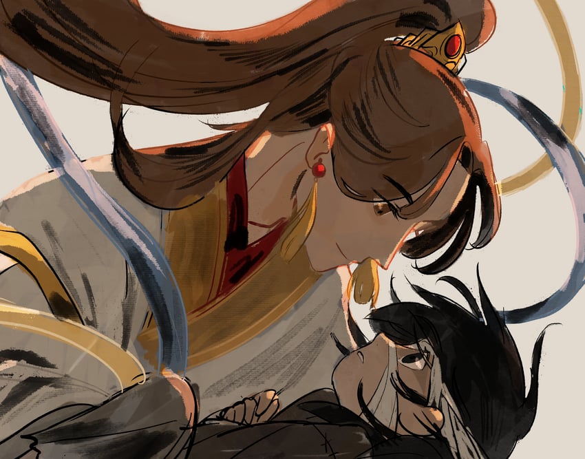 xie lian and hua cheng (tianguan cifu) drawn by debbie_oak