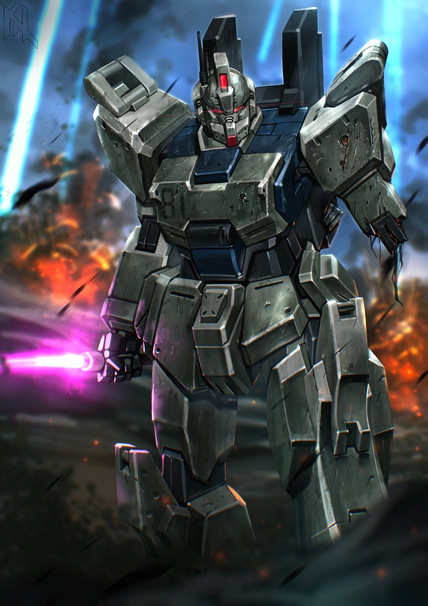 gundam ez8 (gundam and 1 more) drawn by porukima